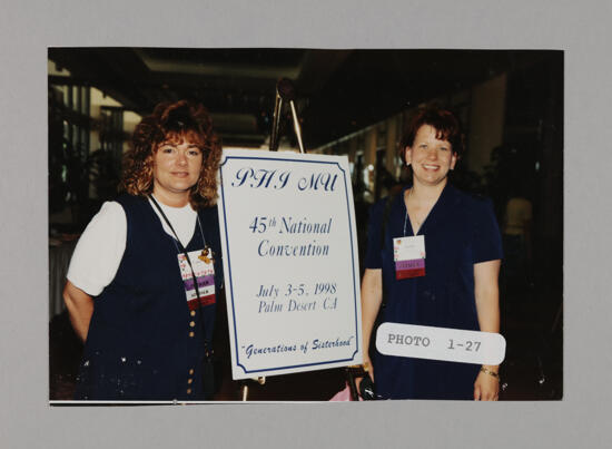 Two Phi Mus by Convention Sign Photograph 4, July 3-5, 1998 (image)