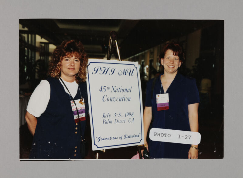 Two Phi Mus by Convention Sign Photograph 4, July 3-5, 1998 (Image)