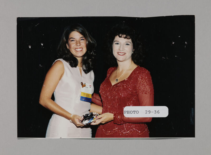 Hope Meeks and Frances Mitchelson with Convention Award Photograph, July 3-5, 1998 (Image)