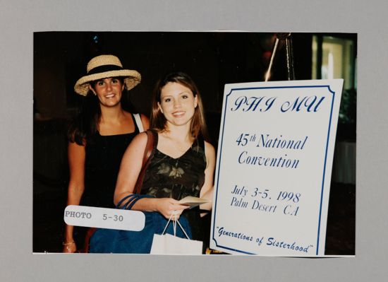 Two Phi Mus by Convention Sign Photograph 3, July 3-5, 1998 (image)