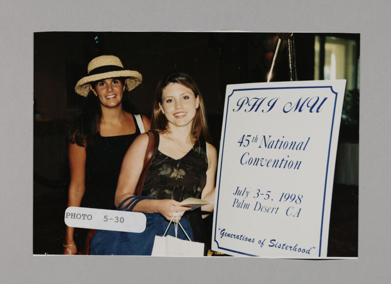 Two Phi Mus by Convention Sign Photograph 3, July 3-5, 1998 (Image)