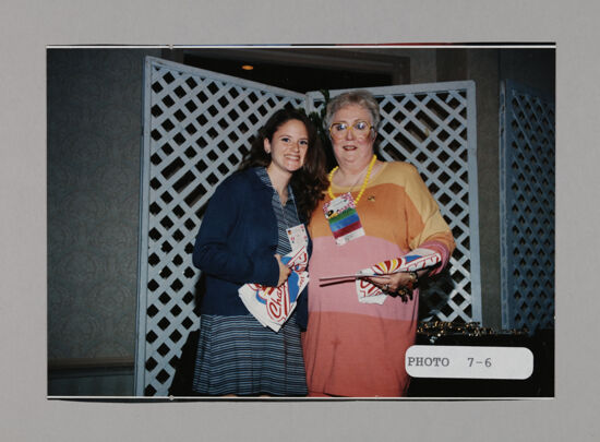 Claudia Nemir and Val with Champion CMN T-Shirts at Convention Photograph, July 3-5, 1998 (image)