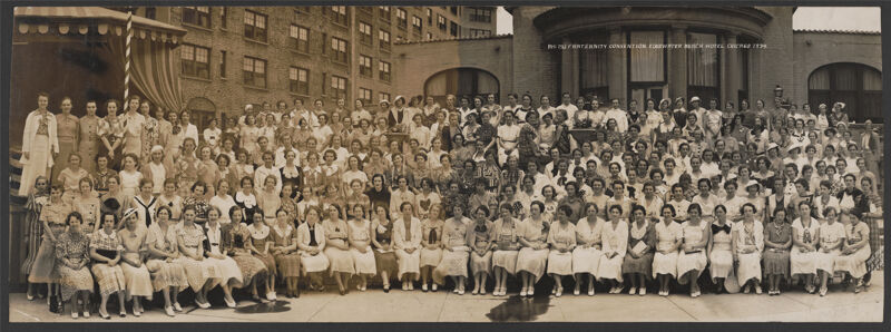 Phi Mu Convention Attendees Group Photograph, July 2-6, 1934 (Image)