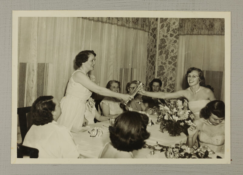 April 1951 Evelyn Waite Presenting Award at District I Convention Photograph Image
