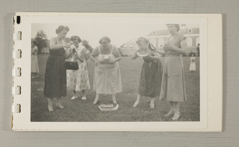 Phi Mus Eating Watermelon at Convention Photograph 2, June 23-28, 1952 (Image)