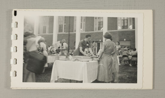 Phi Mus Serving Outdoor Convention Meal Photograph 1, June 23-28, 1952 (Image)