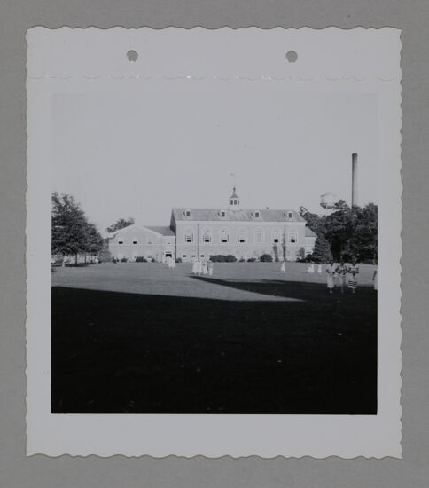 Wesleyan College Building and Green During Phi Mu Convention Photograph, June 23-28, 1952 (image)