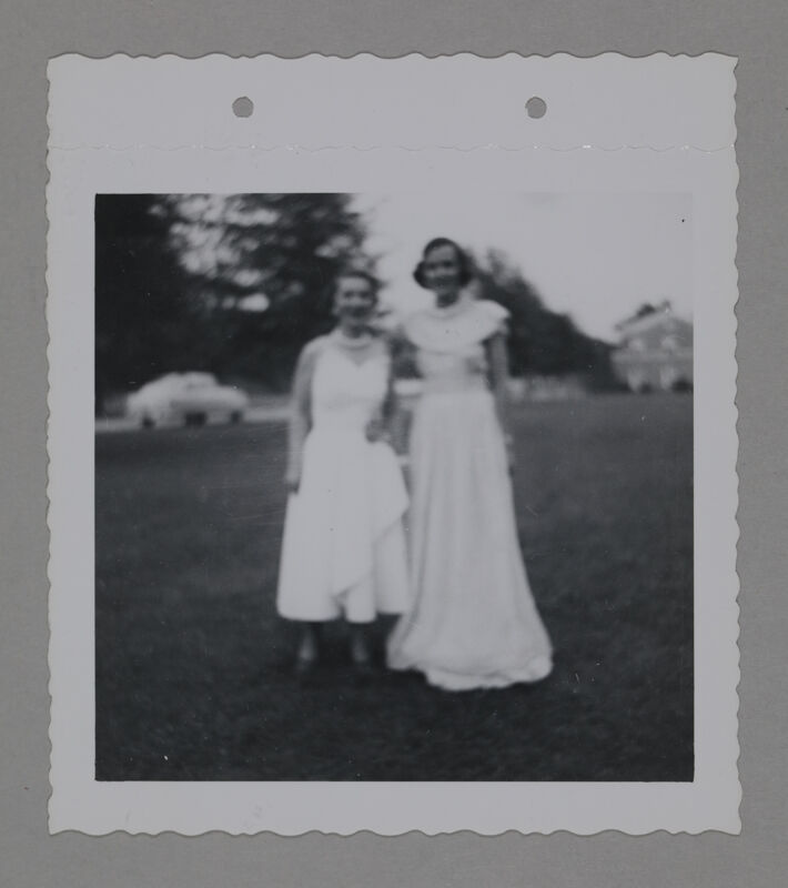 Kadie Gilchrist and Unidentified in White Dresses at Convention Photograph 1, June 23-28, 1952 (Image)