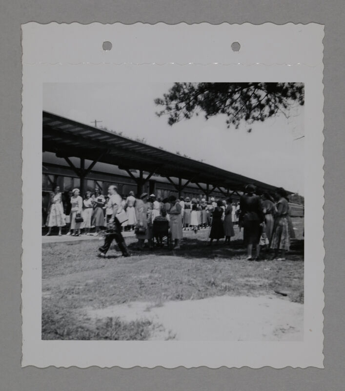 Phi Mus at Macon Train Station Photograph, June 23-28, 1952 (Image)