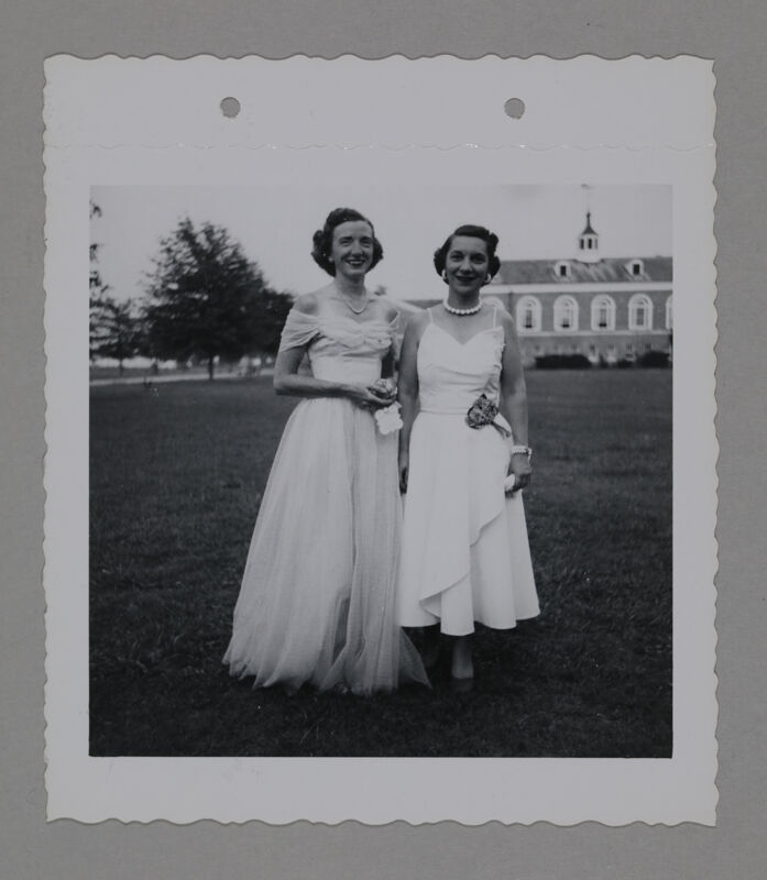 Kadie Gilchrist and Unidentified in White Dresses at Convention Photograph 2, June 23-28, 1952 (Image)