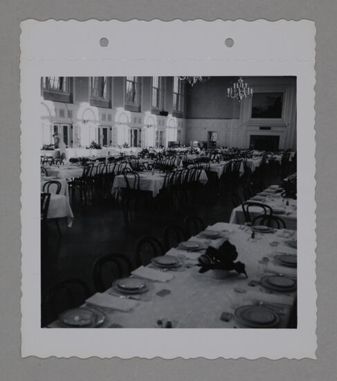 Wesleyan College Dining Hall Interior During Phi Mu Convention Photograph, June 23-28, 1952 (Image)