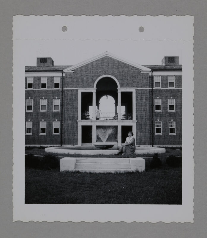 June 23-28 Unidentified by Wesleyan College Alpha Delta Pi Fountain Photograph Image