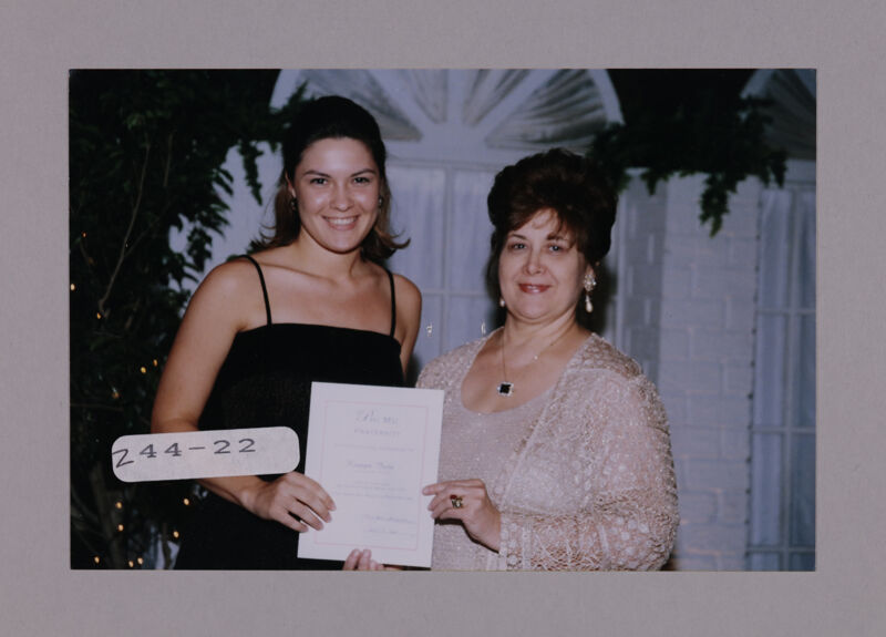 Kappa Iota Chapter Member and Mary Jane Johnson at Convention Photograph, July 7-10, 2000 (Image)