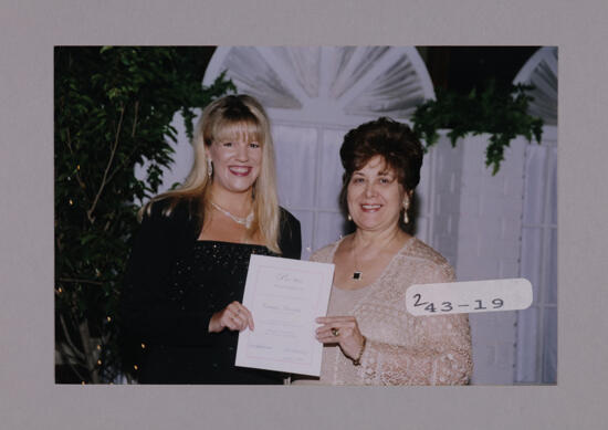 Tampa Alumnae Chapter Member and Mary Jane Johnson at Convention Photograph, July 7-10, 2000 (image)