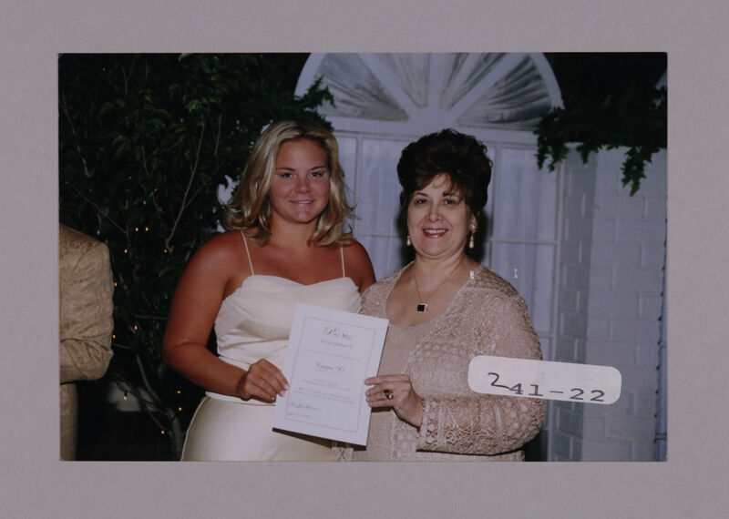 Kappa Xi Chapter Member and Mary Jane Johnson at Convention Photograph, July 7-10, 2000 (Image)