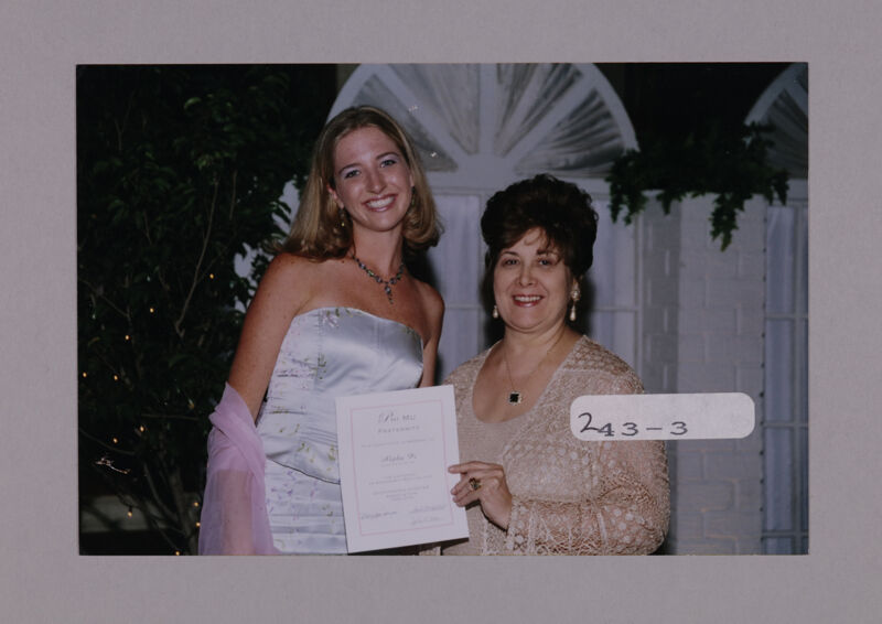 Alpha Pi Chapter Member and Mary Jane Johnson at Convention Photograph, July 7-10, 2000 (Image)