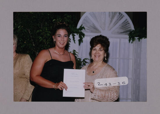 Epsilon Delta Chapter Member and Mary Jane Johnson at Convention Photograph, July 7-10, 2000 (image)