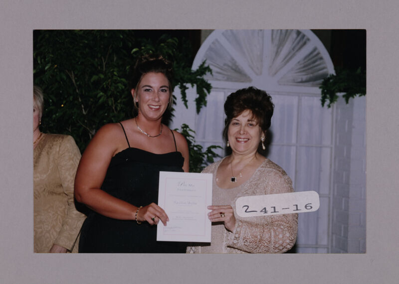 Epsilon Delta Chapter Member and Mary Jane Johnson at Convention Photograph, July 7-10, 2000 (Image)