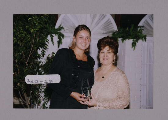 Mary Jane Johnson and Unidentified with Convention Award Photograph 1, July 7-10, 2000 (image)