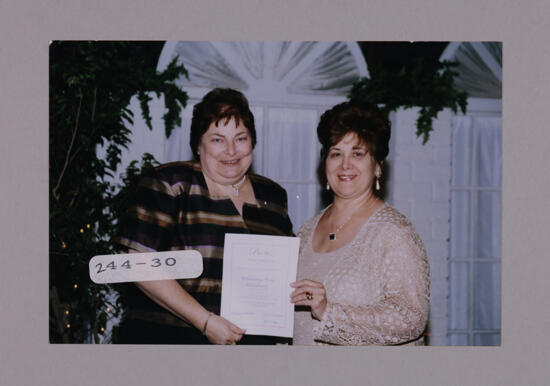 Oklahoma City Alumnae Chapter Member and Mary Jane Johnson at Convention Photograph, July 7-10, 2000 (image)