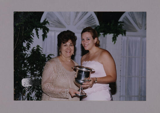 Epsilon Chapter Member and Mary Jane Johnson with Ritual Award Photograph, July 7-10, 2000 (image)