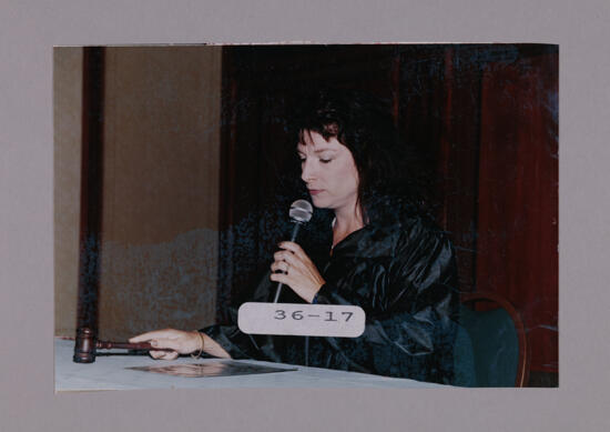 Frances Mitchelson as Judge for Something of Value Program at Convention Photograph, July 7-10, 2000 (image)