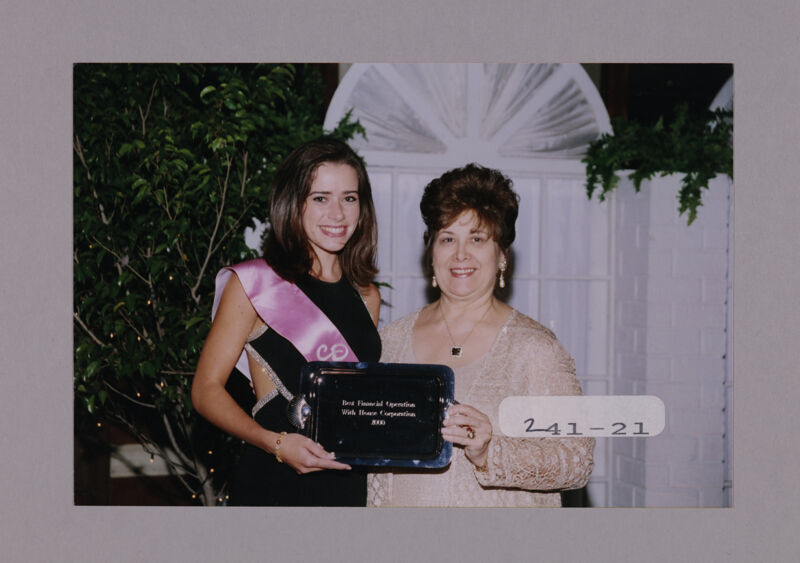 Best Financial Operation with House Corporation Award Winner and Mary Jane Johnson Photograph, July 7-10, 2000 (Image)