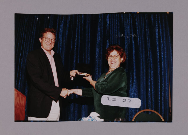 Mary Jane Johnson Receiving Key to the City at Convention Photograph 1, July 7-10, 2000 (Image)