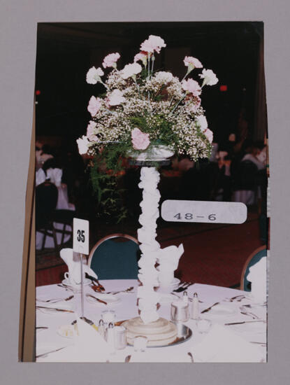 Carnation Banquet Table Centerpiece Photograph, July 7-10, 2000 (image)