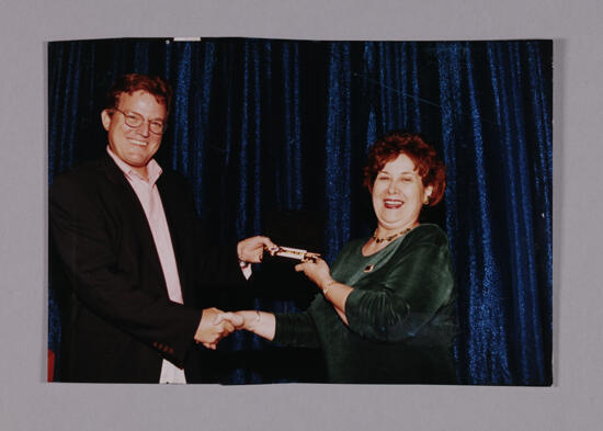 Mary Jane Johnson Receiving Key to the City at Convention Photograph 2, July 7-10, 2000 (image)