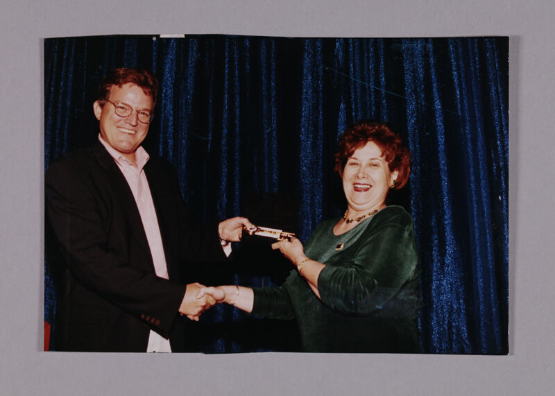 July 7-10 Mary Jane Johnson Receiving Key to the City at Convention Photograph 2 Image