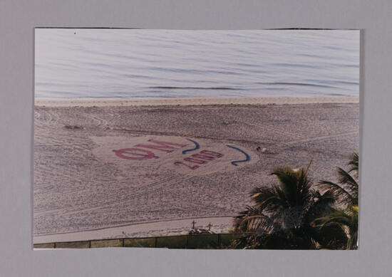 Phi Mu Convention Design on Beach Photograph 2, July 7-10, 2000 (image)