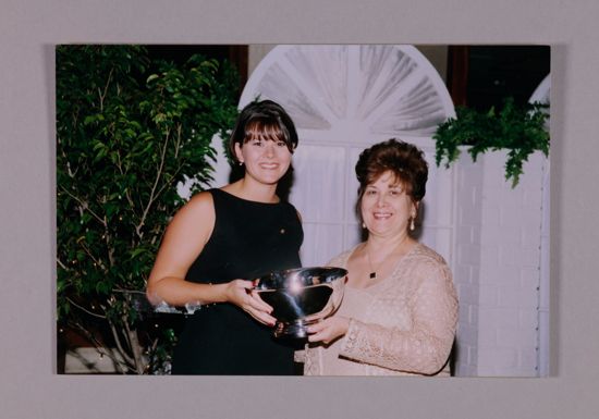 Kappa Omega Chapter Member and Mary Jane Johnson with Convention Award Photograph, July 7-10, 2000 (image)