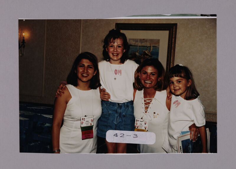 Two Phi Mus with Children at Convention Photograph 2, July 7-10, 2000 (Image)