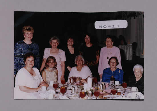 Phi Mu Foundation Table at Convention Banquet Photograph, July 7-10, 2000 (image)