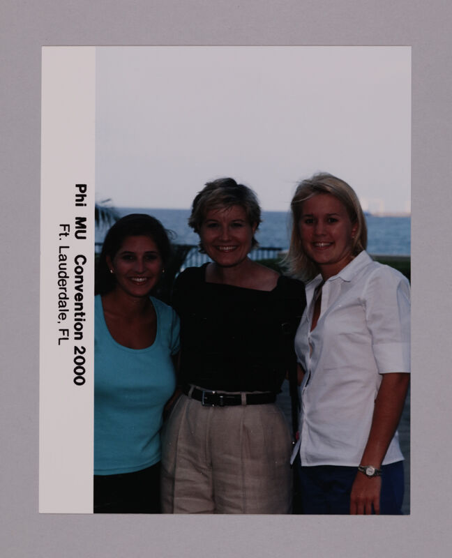 Three Unidentified Phi Mus Outside at Convention Photograph, July 7-10, 2000 (Image)
