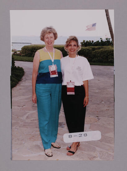 Lucy Stone and Rebecca Leffler Outside at Convention Photograph, July 7-10, 2000 (image)