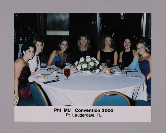 Table of Seven at Convention Banquet Photograph, July 7-10, 2000 (image)