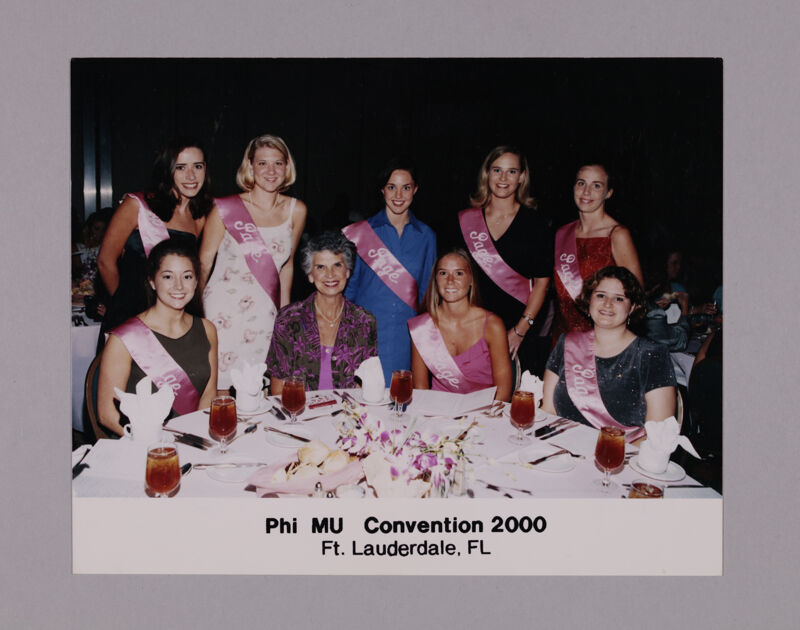 Pat Sackinger and Pages at Convention Banquet Photograph, July 7-10, 2000 (Image)