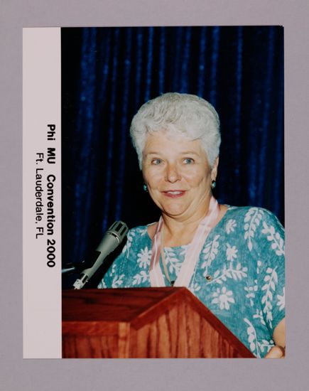 Barbara Hollman Speaking at Convention Photograph, July 7-10, 2000 (image)