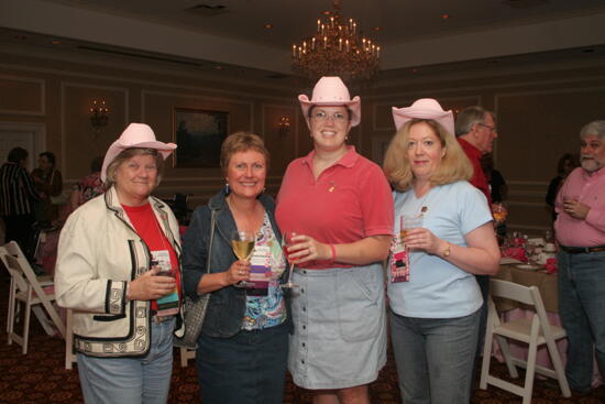 Johnson, Lowden, and Two Unidentified Phi Mus at Convention 1852 Dinner Photograph 1, July 14, 2006 (image)