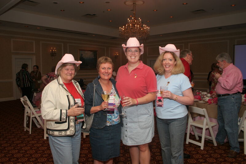 Johnson, Lowden, and Two Unidentified Phi Mus at Convention 1852 Dinner Photograph 2, July 14, 2006 (Image)