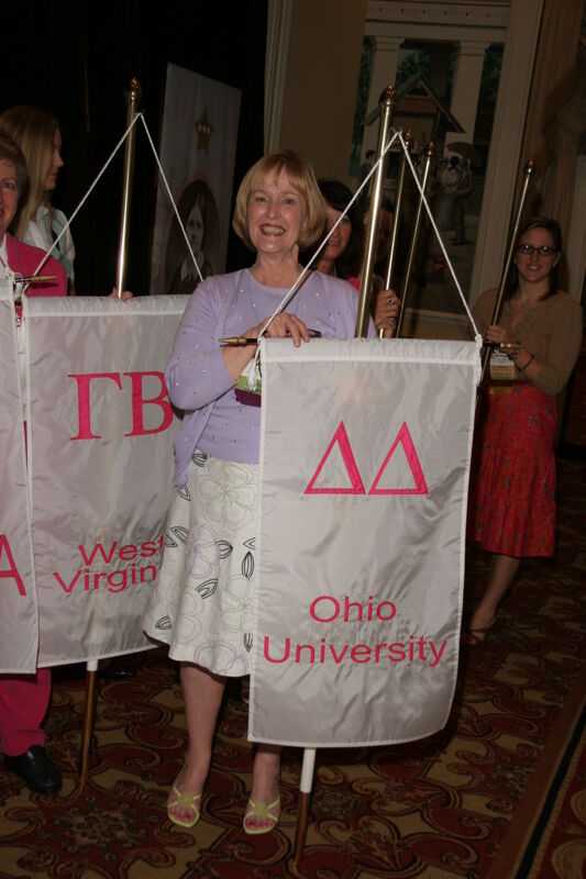 Delta Delta Chapter Flag in Convention Parade Photograph 1, July 2006 (Image)