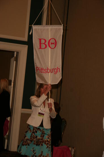 Beta Theta Chapter Flag in Convention Parade Photograph 1, July 2006 (image)