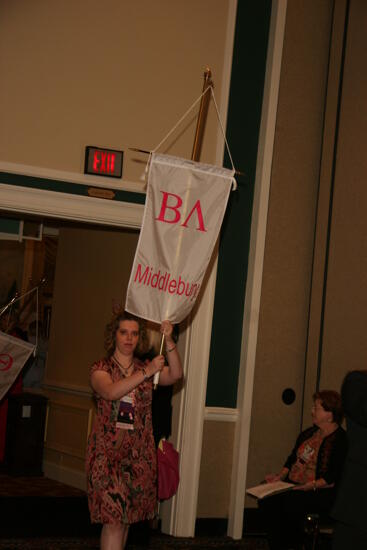 Beta Lambda Chapter Flag in Convention Parade Photograph 1, July 2006 (image)