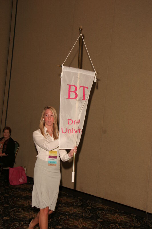 Beta Tau Chapter Flag in Convention Parade Photograph 1, July 2006 (Image)