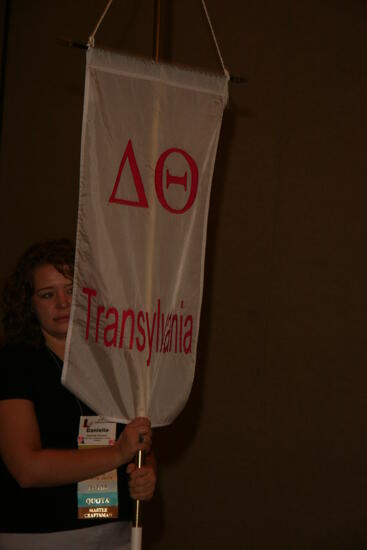 Delta Theta Chapter Flag in Convention Parade Photograph, July 2006 (image)