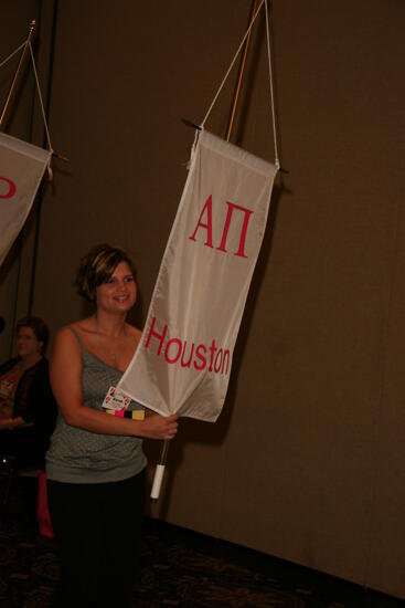 Alpha Pi Chapter Flag in Convention Parade Photograph 1, July 2006 (image)