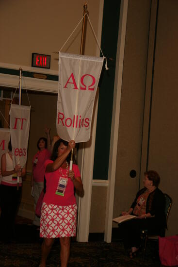 Alpha Omega Chapter Flag in Convention Parade Photograph 1, July 2006 (image)