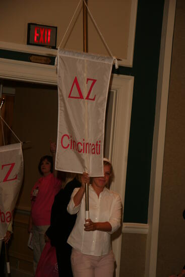 Delta Zeta Chapter Flag in Convention Parade Photograph 1, July 2006 (image)